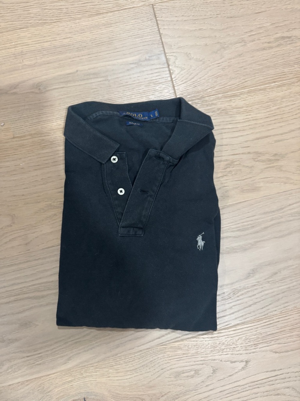 Polo by Ralph Lauren Black Short-Sleeve Polo with Embroidered Logo